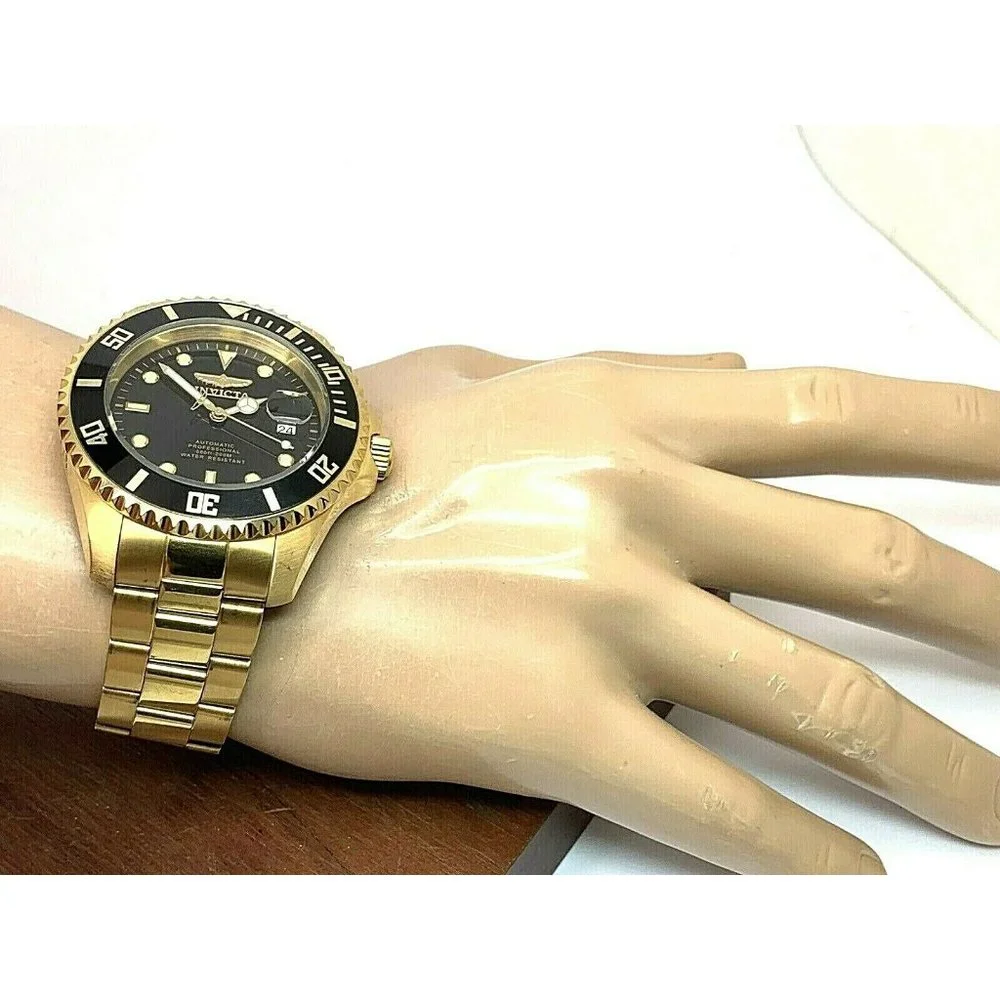 Invicta Black and Gold Men's Automatic Dive Watch